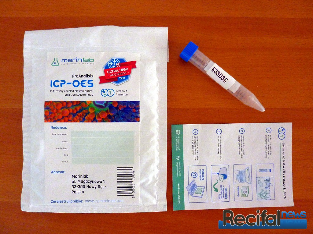 MarinLab - kit per test ICP-OES 2. 36 elementi + salinità e KH (2 provette:  acquario ed acqua di osmosi) - ACQUARIOLANDIA