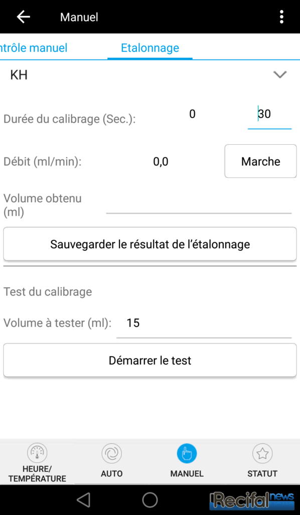 kamoer x4 etalonnage