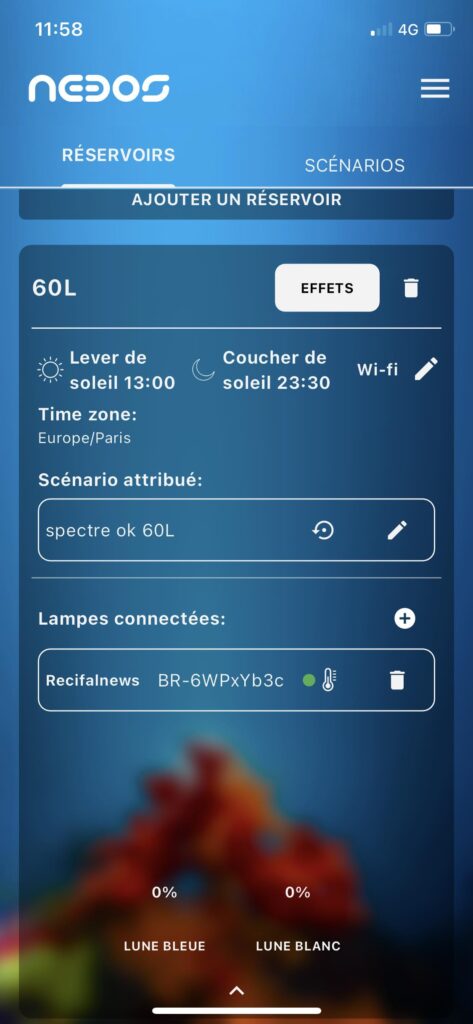 Etat actuel des appareils